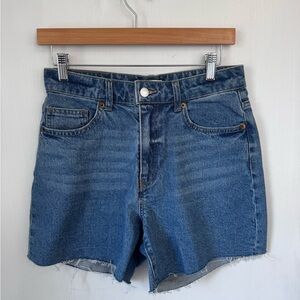 H&M High-Rise Blue Denim Shorts